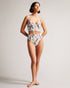 ROSABY-Swimwear-Flirty and little retro, the ROSABY bikini bottom is the ideal swimwear addition to your summer wardrobe. It's made with a soft stretch fabric and features contouring details along the front to flatter your shape. Wear it with the matching top to create a look that's perfect for lounging poolside.The fabric of this product is made with 78% recycled polyamide. Using recycled polyamide helps divert plastic waste from ending in landfills. Bikini bottoms Scattered bouquet print High waisted Cont